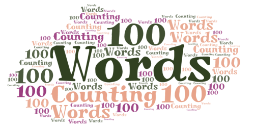 word cloud with 100 words counting